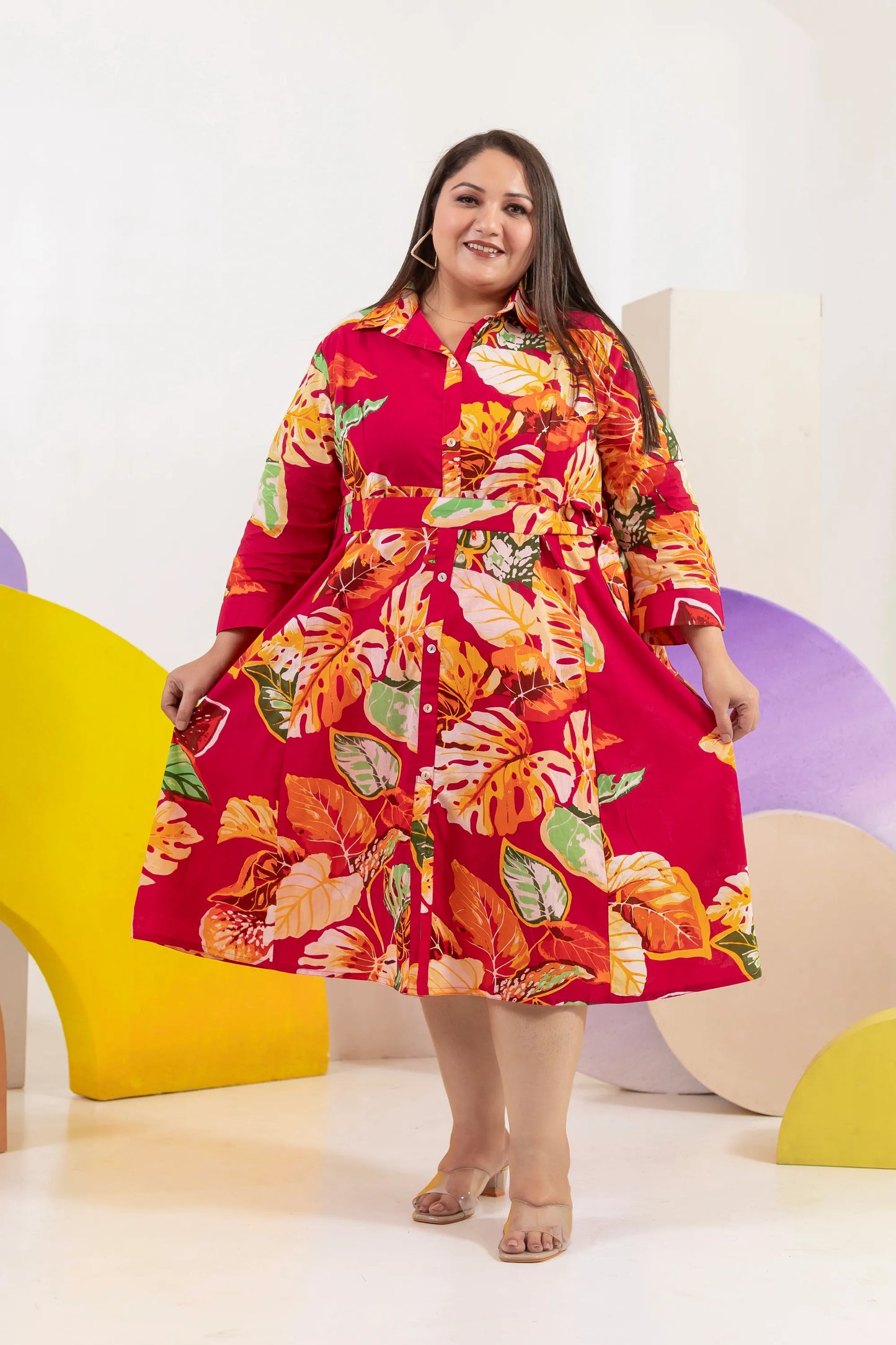 Serena Plus Size Cotton Dress