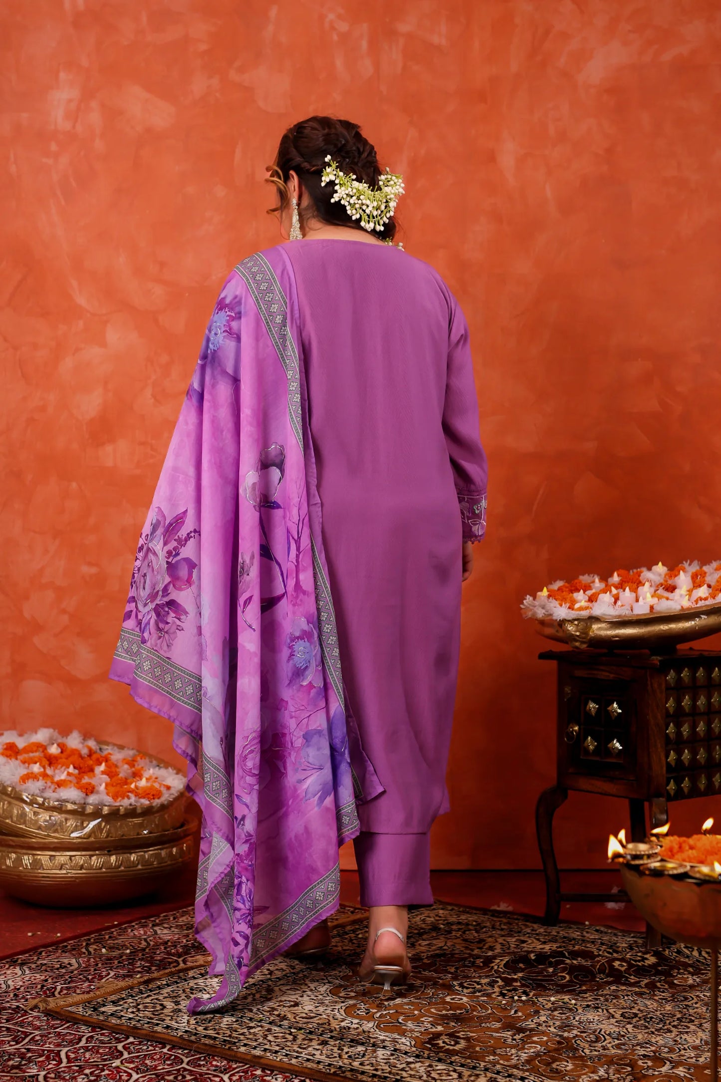 Aarohi Purple Plus Size Suit