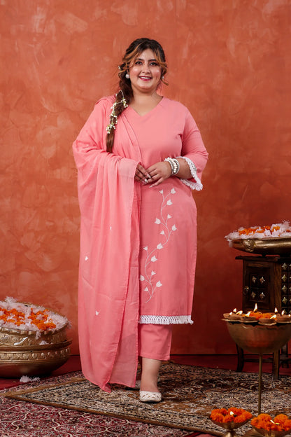 Gulbahaar Tassel Detailing Plus Size Suit