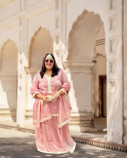 Gulaabo Pink- Plus Size Skirt Set