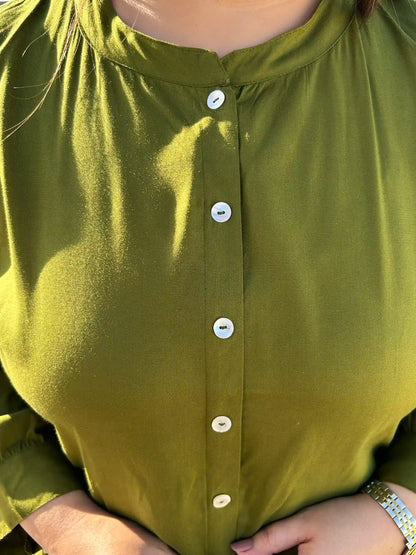 Green Floral Embroidery Co-ord