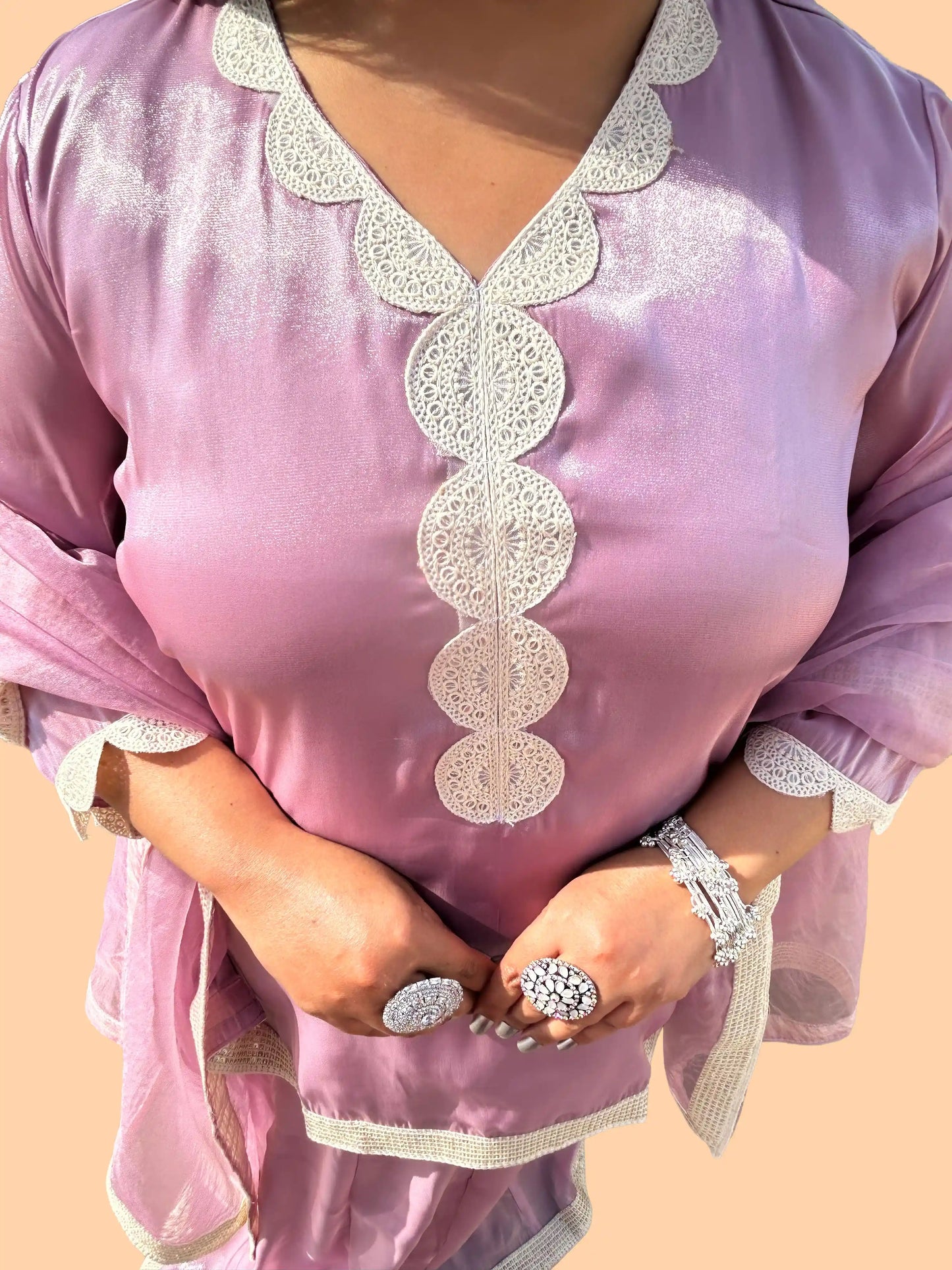 Meher- Purple Plus Size Skirt Set
