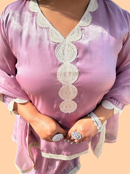 Meher- Purple Plus Size Skirt Set