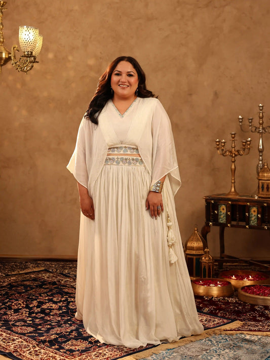 Shanaya Off-white Plus Size Skirt Set
