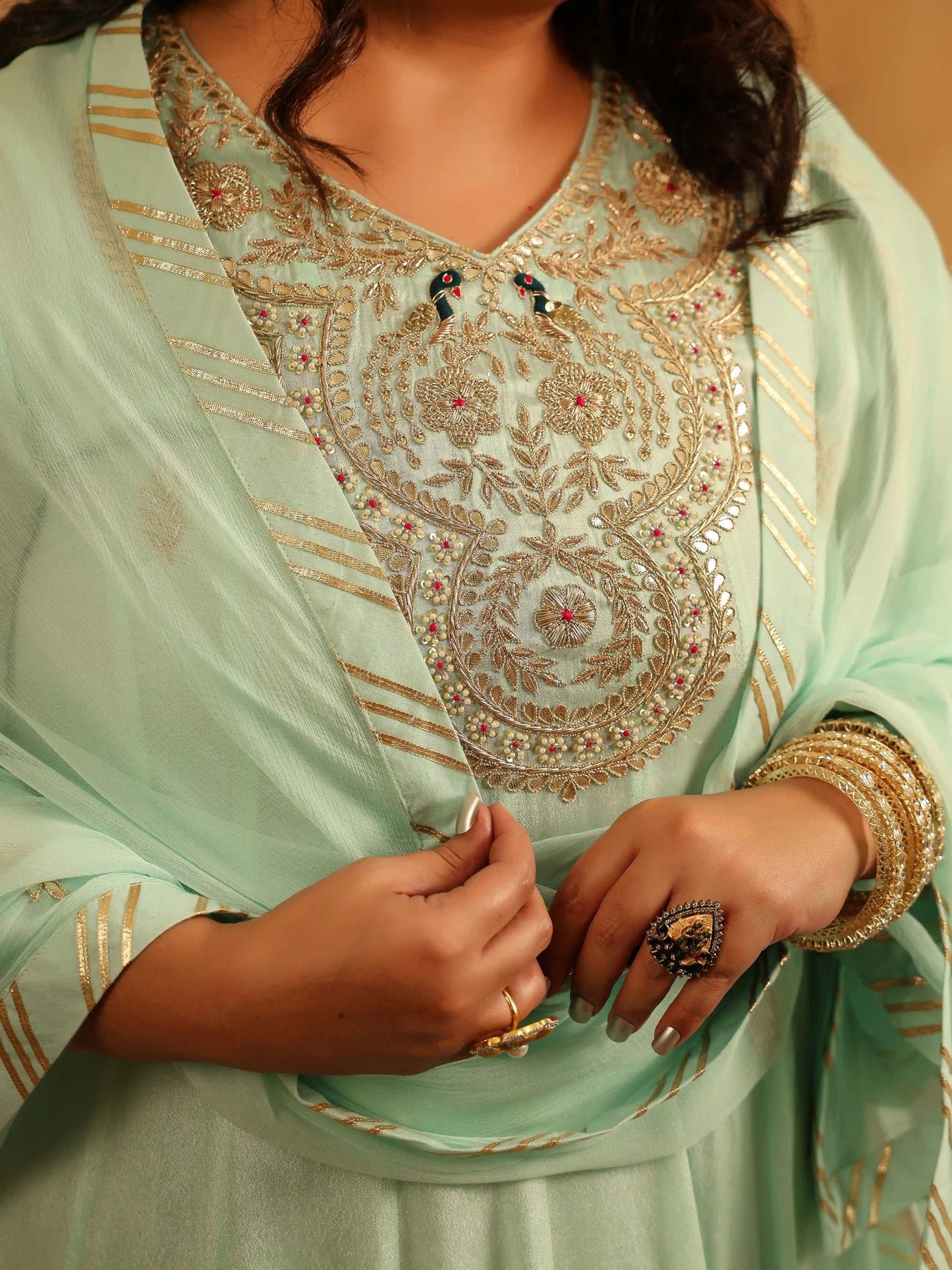 Apsara Plus Size Anarkali Dress with Dupatta