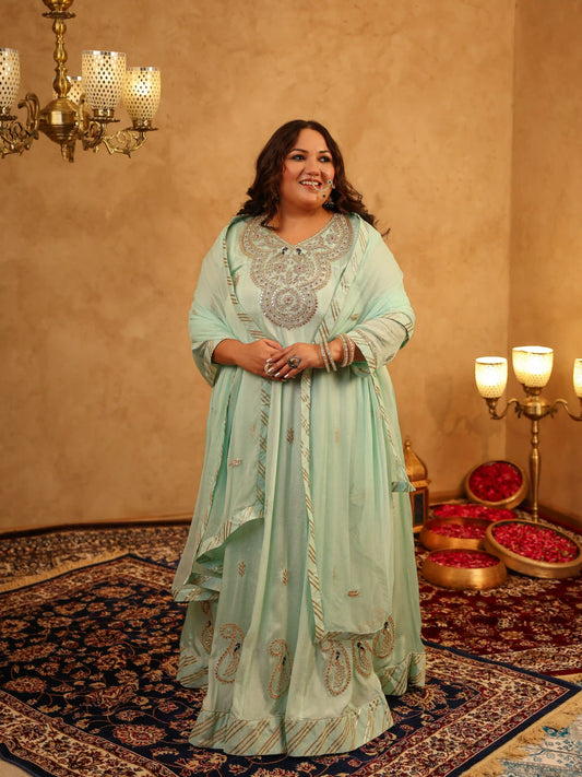 Apsara Plus Size Anarkali Dress with Dupatta