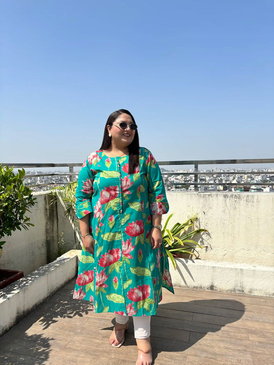 Nitya Plus Size Floral Kurti