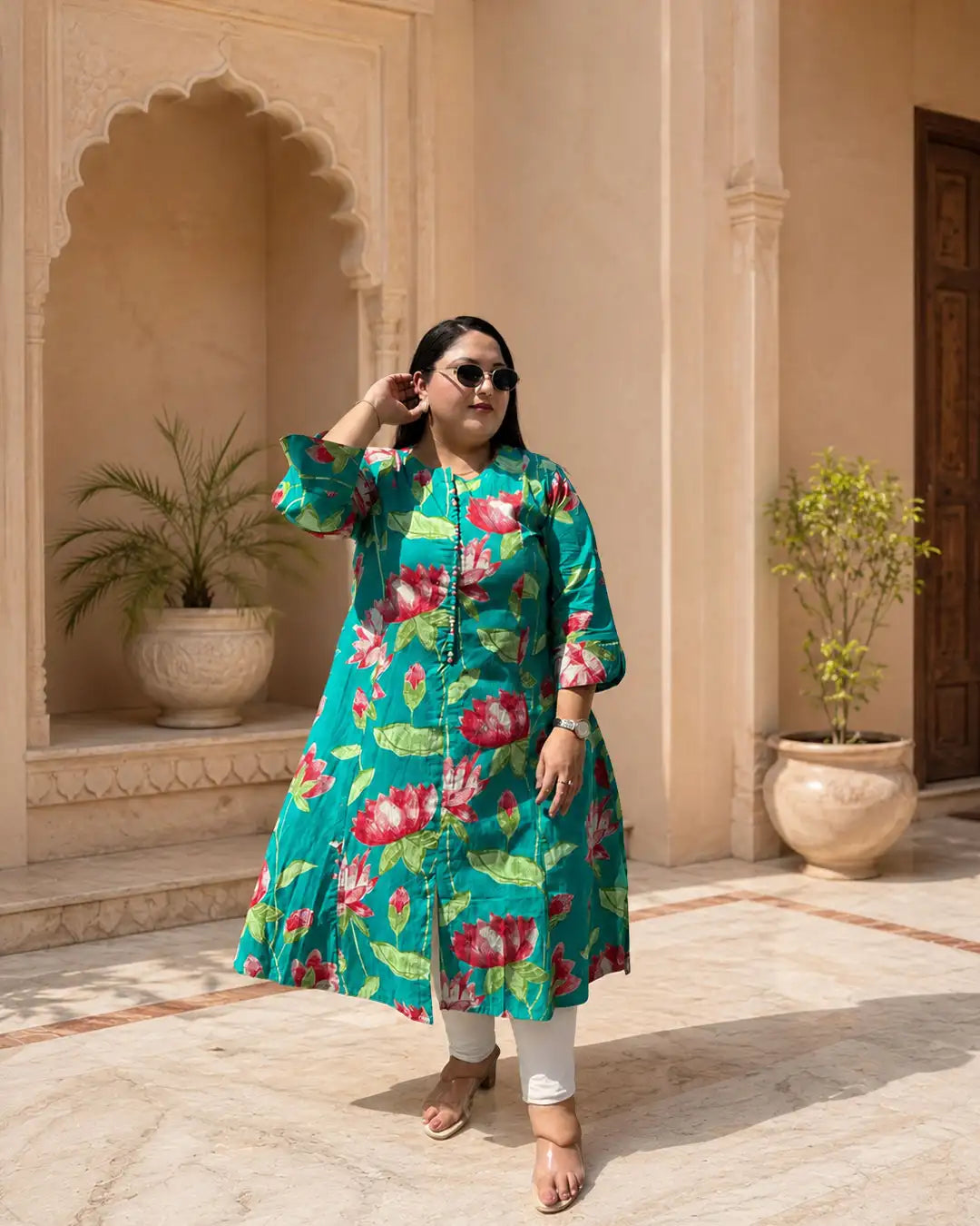 Nitya Plus Size Floral Kurti