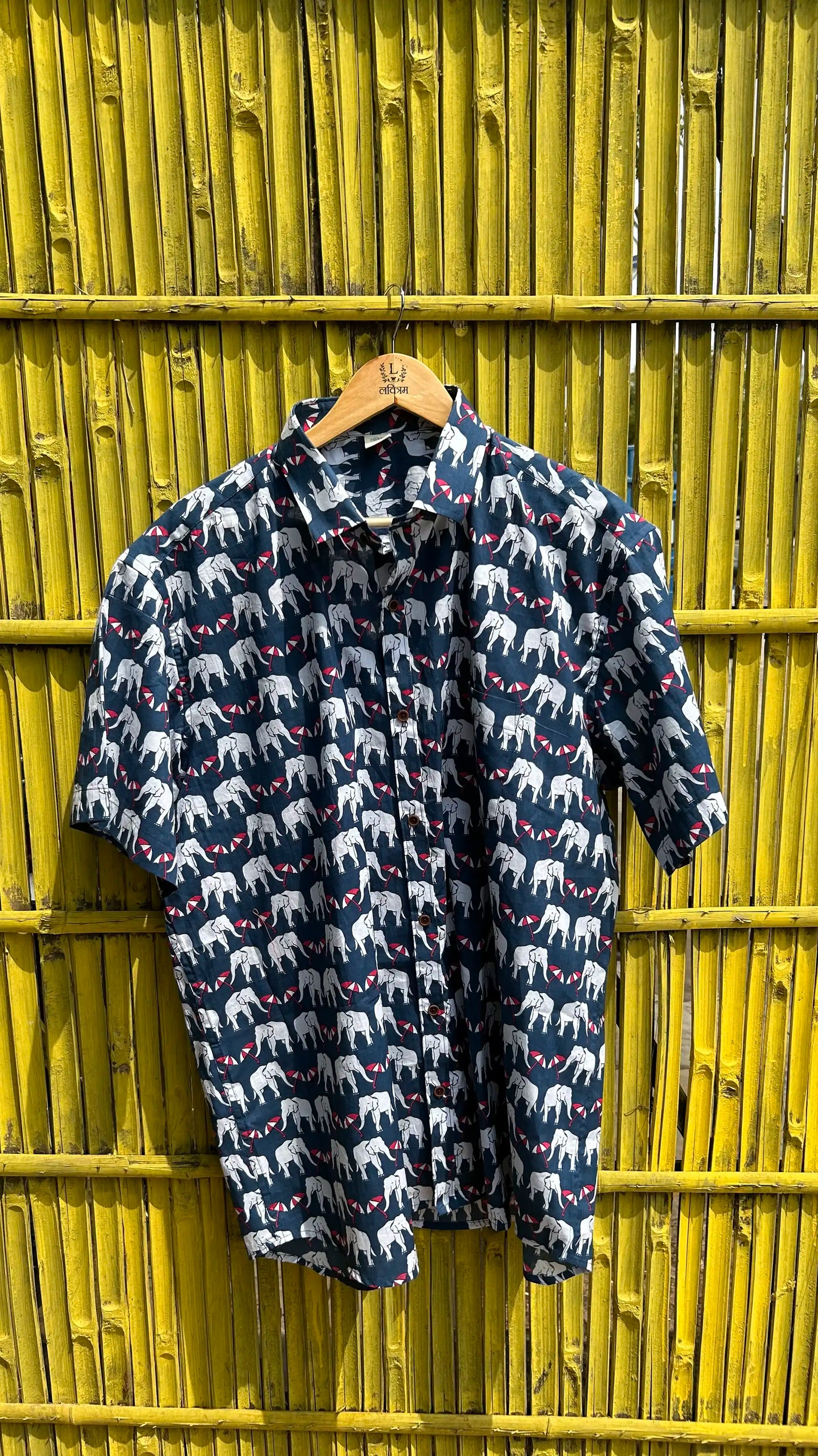 Elephant Parade Plus Men Cotton Bushirt