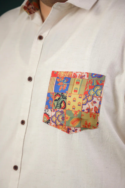 Patch Pocket Plus Men Cotton Bushirt